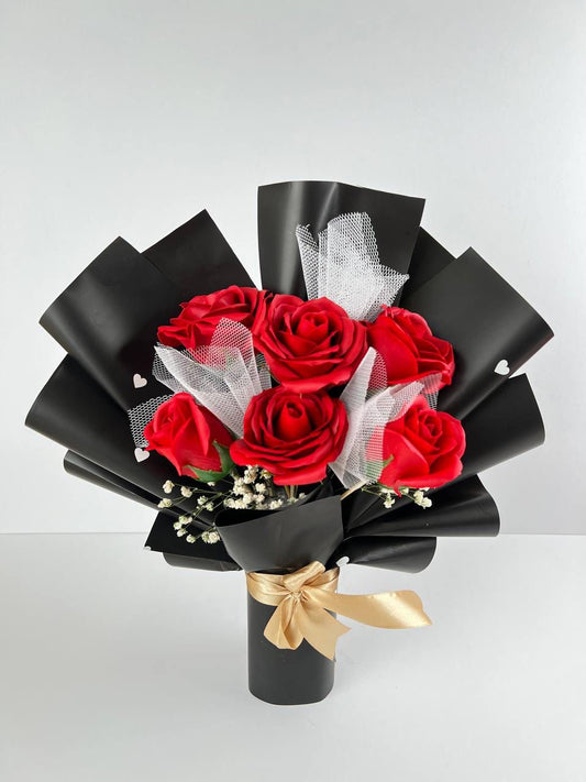 Soap Red Roses Bouquet (6 stalk)