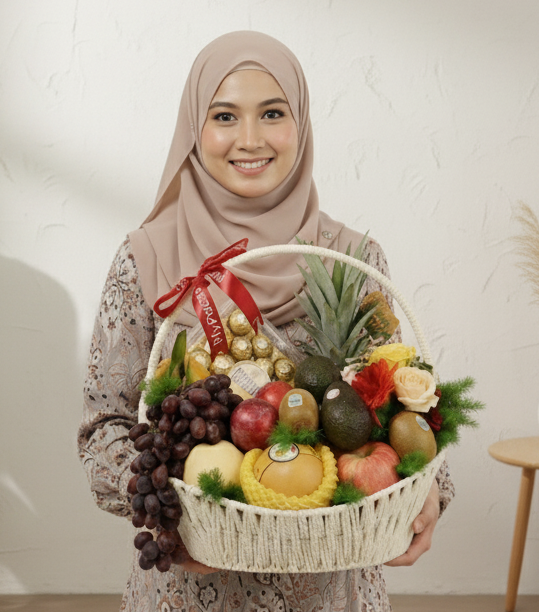 Dazzling Fruits & Flower Royale Basket
