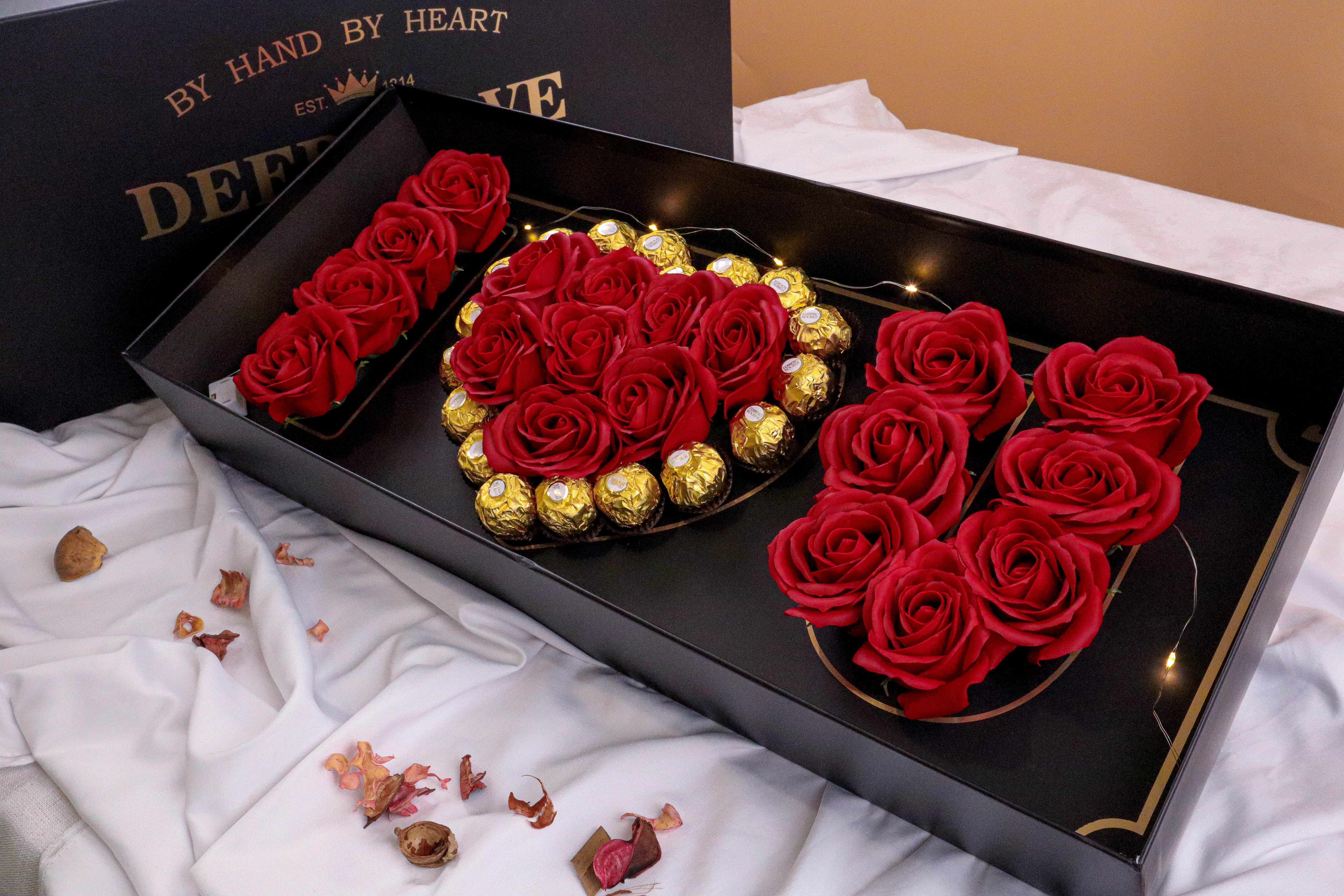 Deep Love Box (With Soap Roses) - Available in Klang Valley