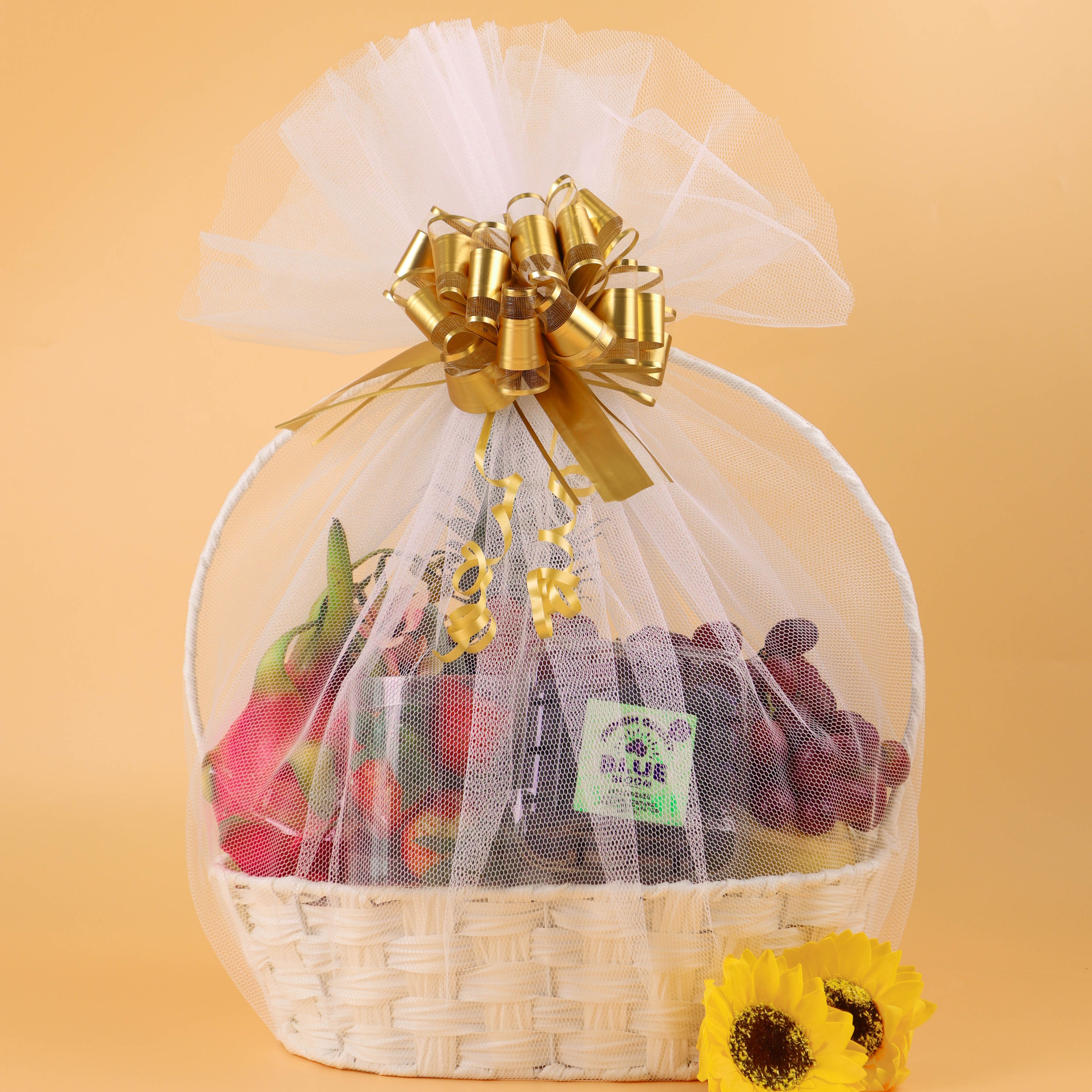 Get Well Soon Set (Genting's Garden Fruit Basket  &  Chrome Deluxe Balloon)