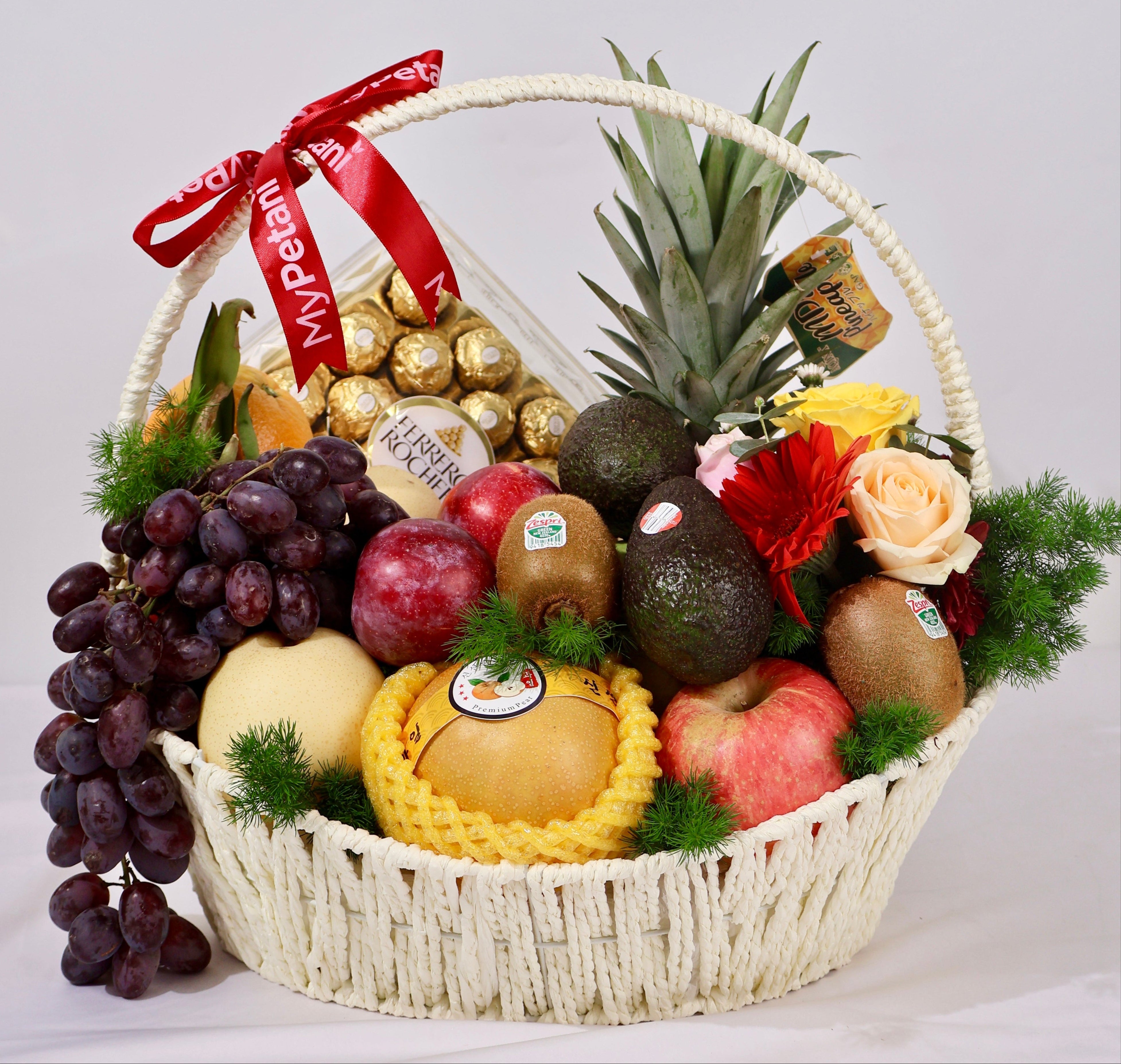 Dazzling Fruits & Flower Royale Basket
