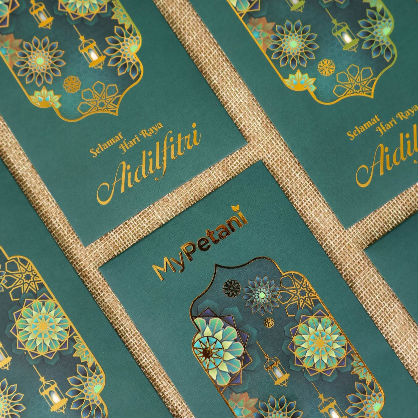 Ramadan Raya 2025: Designer Gold-Stamped Sampul Raya by MyPetani