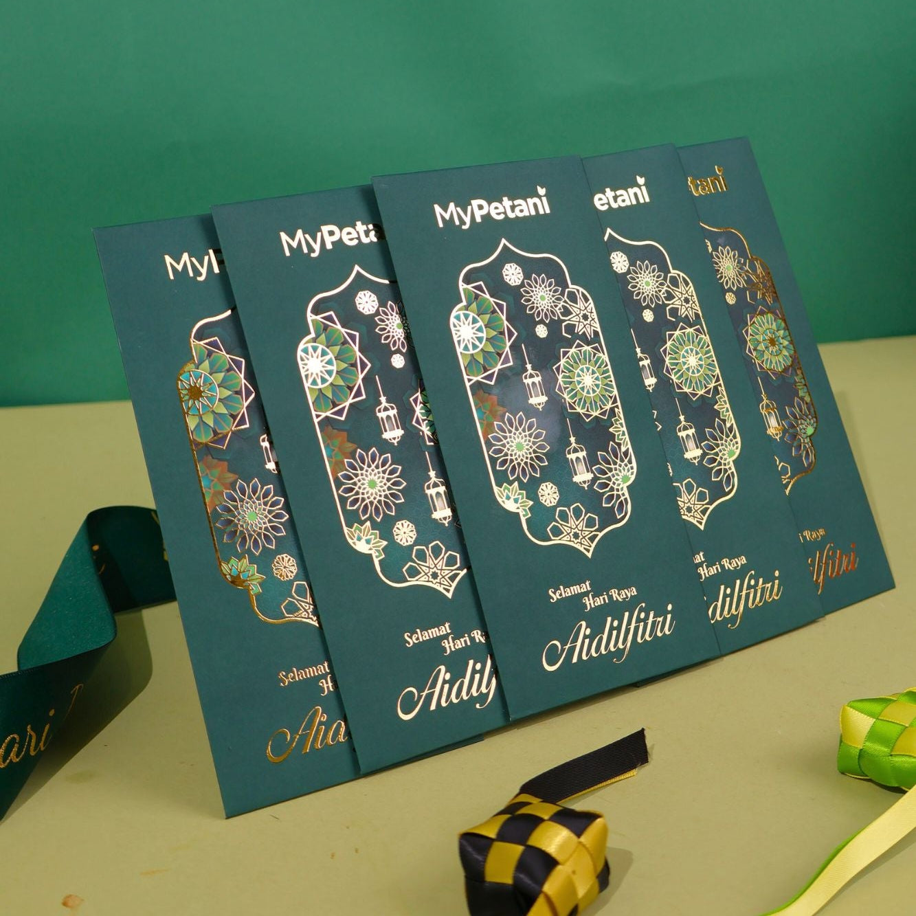 Ramadan Raya 2025: Designer Gold-Stamped Sampul Raya by MyPetani