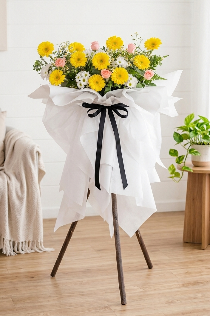 FS023 Eternal Condolences Flower Stand (Available in KL & Selangor Only)