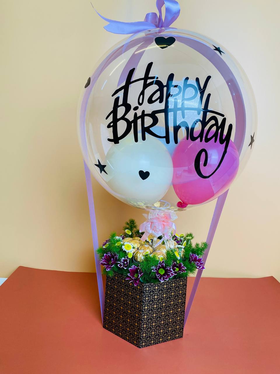 Bobo Balloon Flower + Ferrero Vase (Available in Klang Valley only)