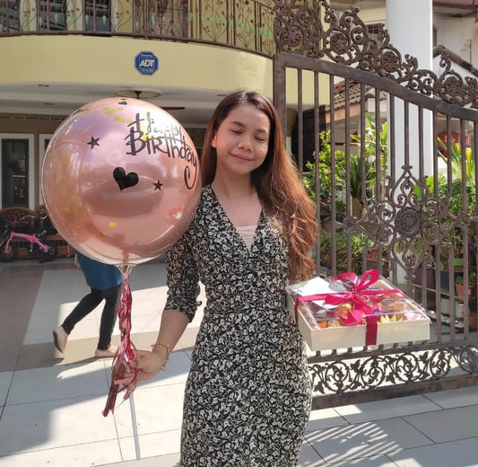Chrome Deluxe Balloon - *with ADD-ON Name & Greeting