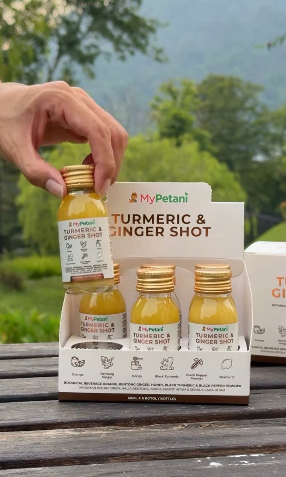 Tumeric & Ginger Daily Shots (60ml x 6 bottles) | Ready to Drink [Available in KL & Selangor only]