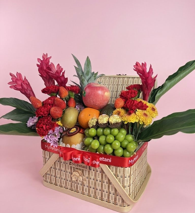 Maharaja Fresh Fruits & Flower Basket (Available in KL & Selangor only)