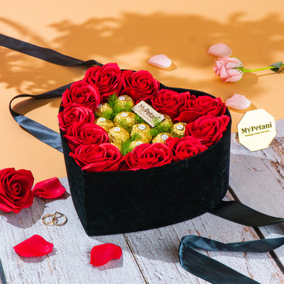 The Love Bomb Ferrero Box (With Soap Roses)