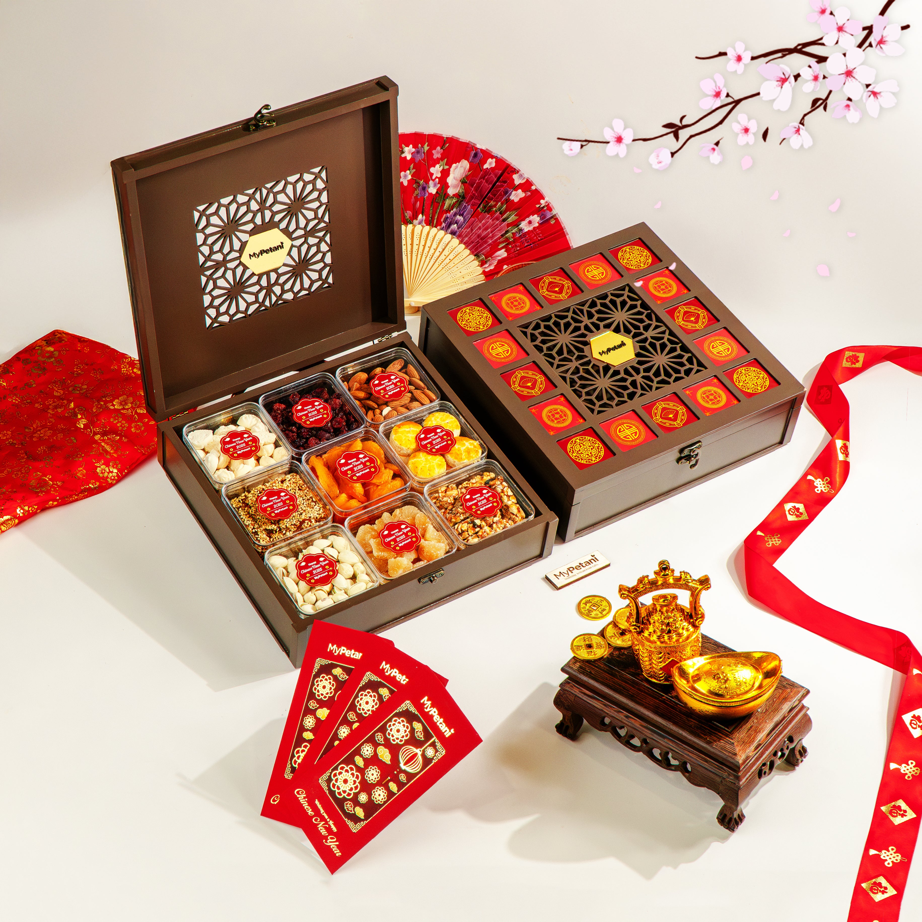 ⁠CNY 2026: 9-Blossom Orient Wooden Gift Box (Ltd Edn)