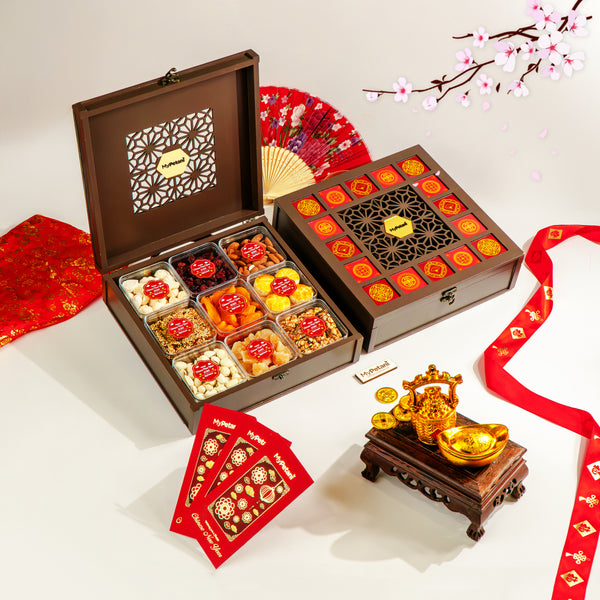 ⁠CNY 2026: 9-Blossom Orient Wooden Gift Box (Ltd Edn)