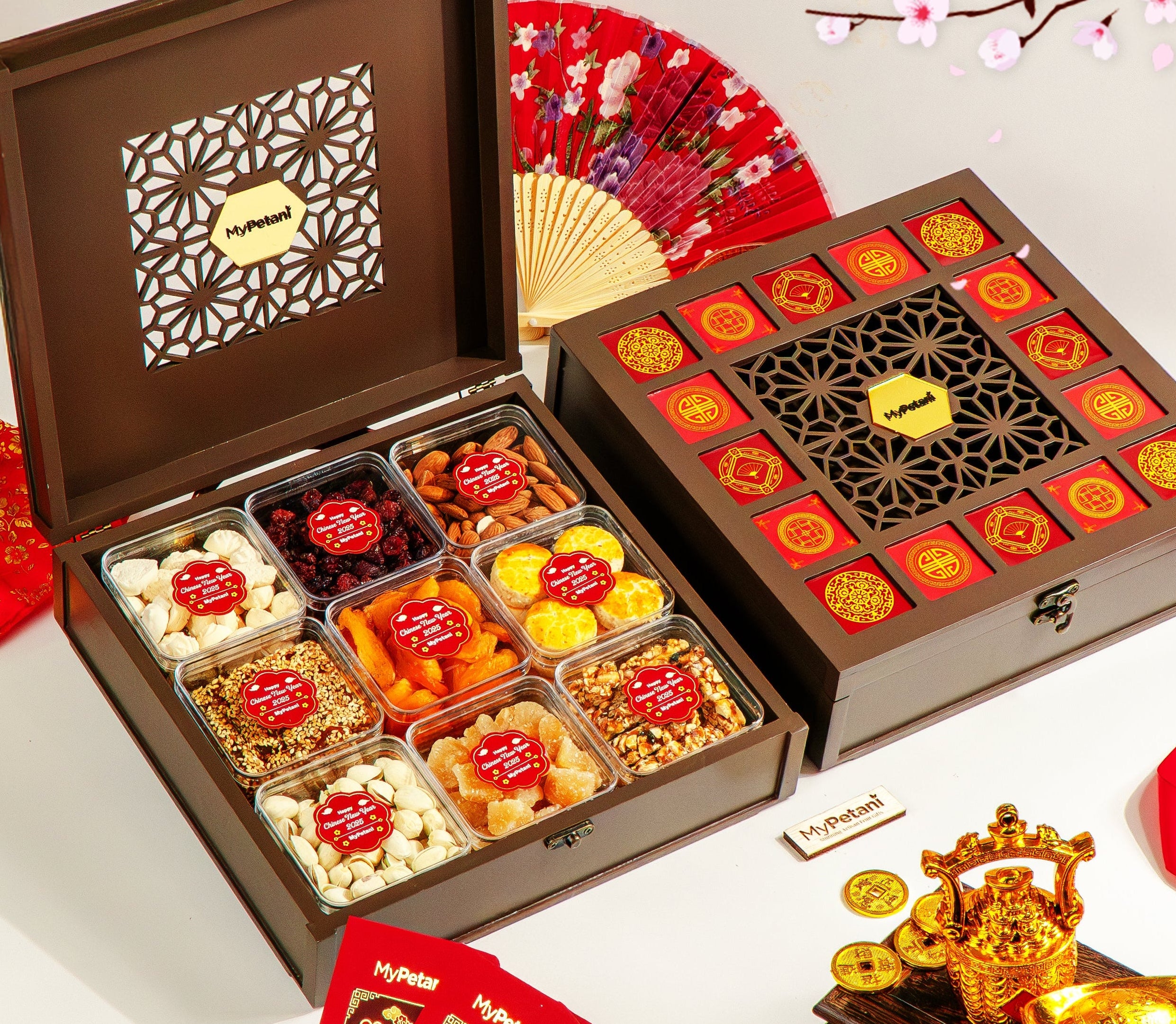 ⁠CNY 2026: 9-Blossom Orient Wooden Gift Box (Ltd Edn)