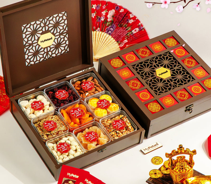 ⁠CNY 2027: 9-Blossom Orient Wooden Gift Box (Ltd Edn)