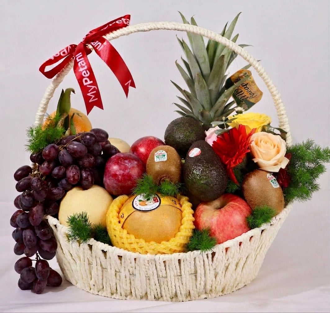 Dazzling Fruits & Flower Royale Basket