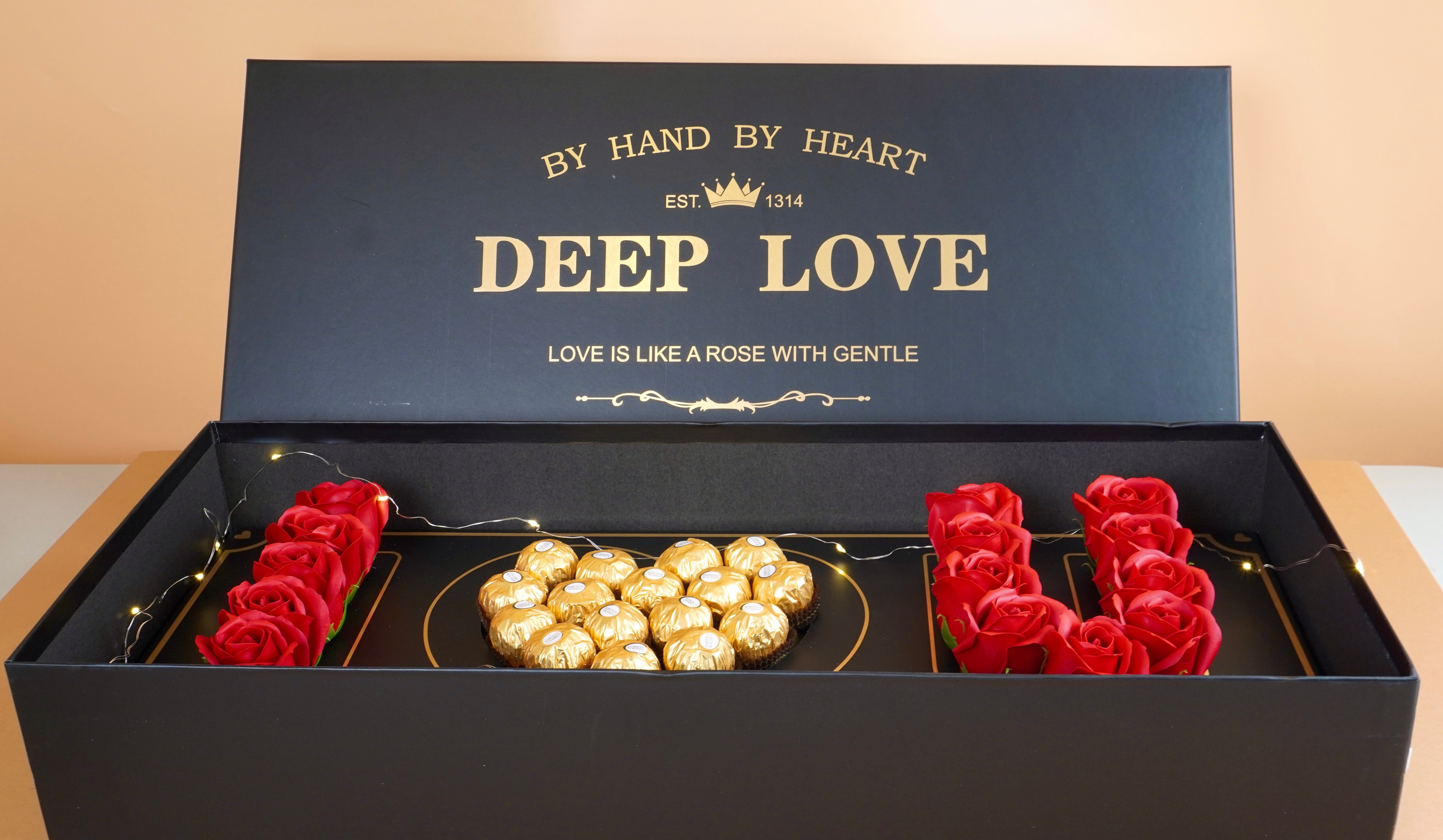 Deep Love Box(With Soap Roses) - Available in Klang Valley