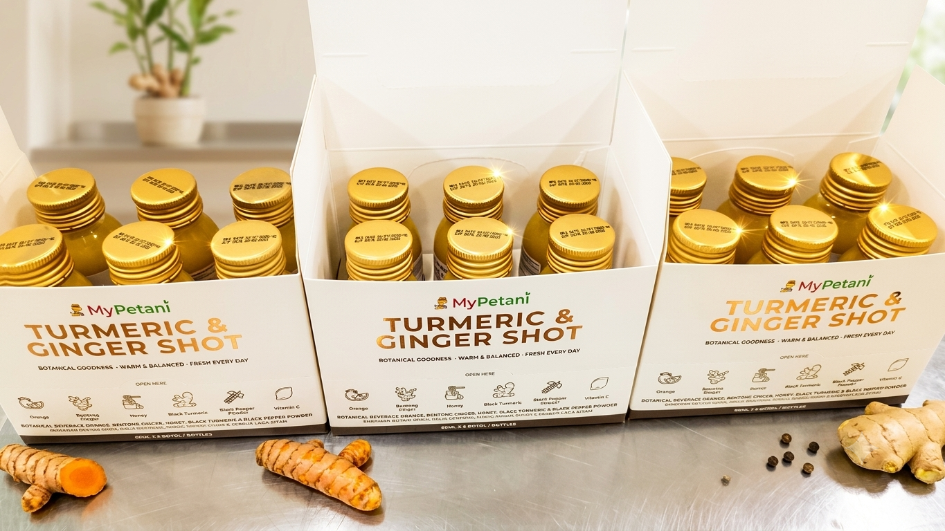 Tumeric & Ginger Daily Shots (60ml x 6 bottles) | Ready to Drink [Available in KL & Selangor only]