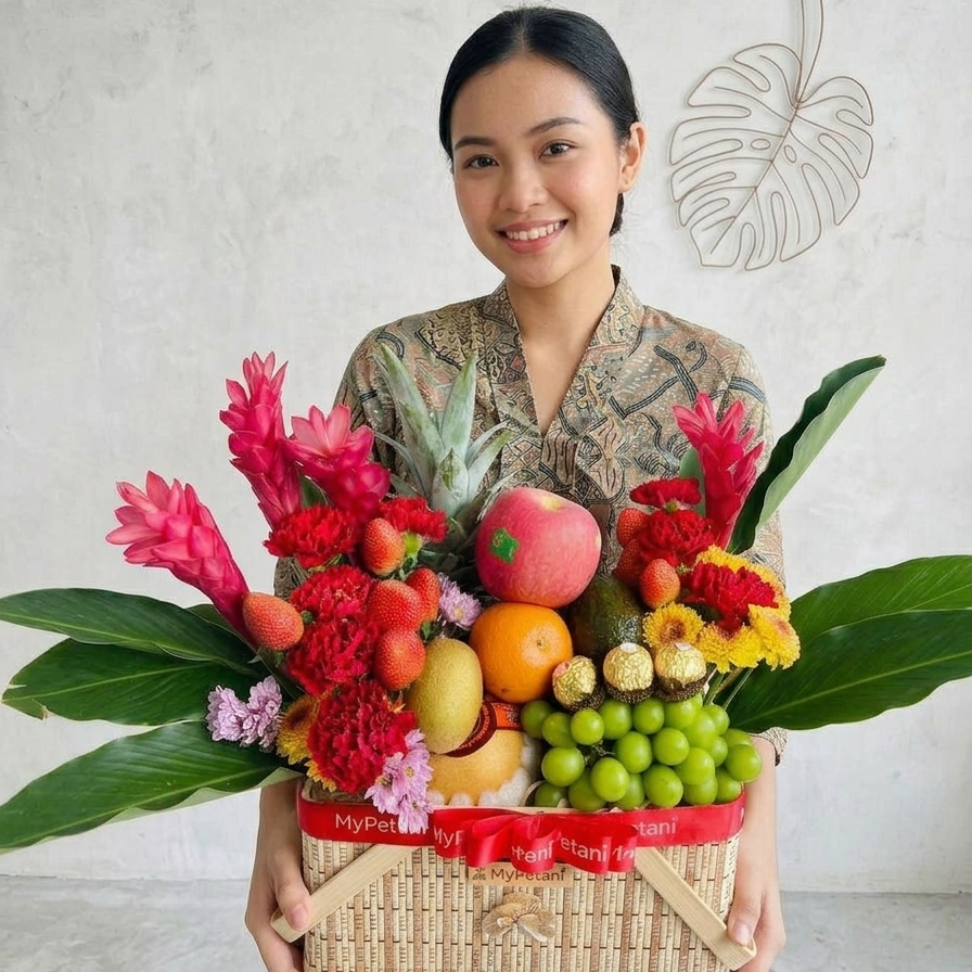 Maharaja Fresh Fruits & Flower Basket (Available in KL & Selangor only)