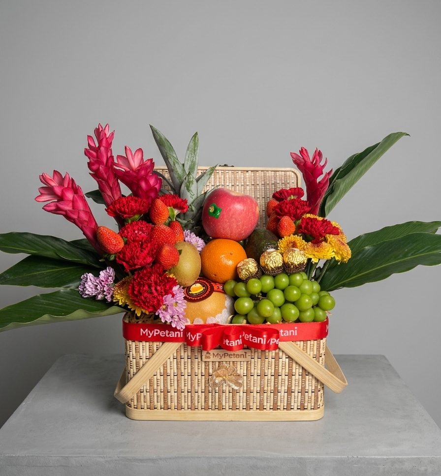 Maharaja Fresh Fruits & Flower Basket (Available in KL & Selangor only)