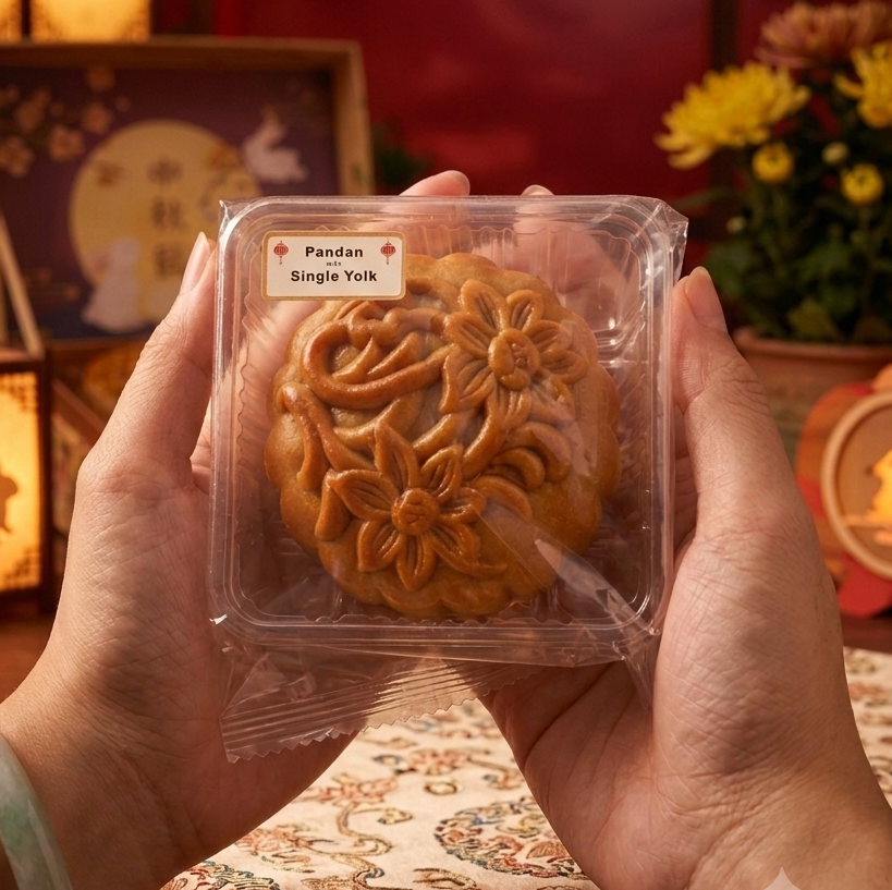 Halal Mooncake (Pandan Single Yolk Flavour) 180g