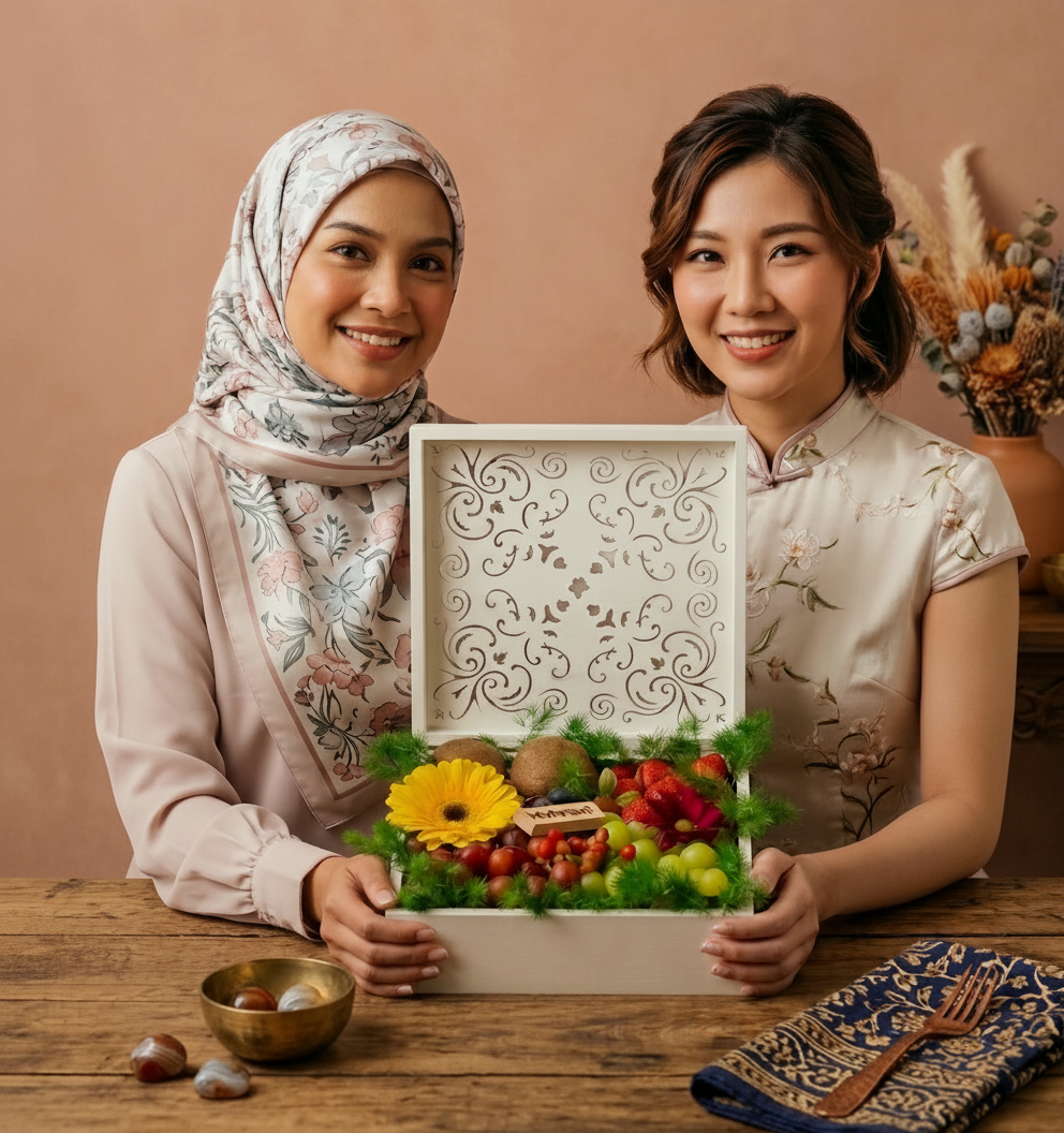 Happiness Solid Wooden Box (With Kiwis)