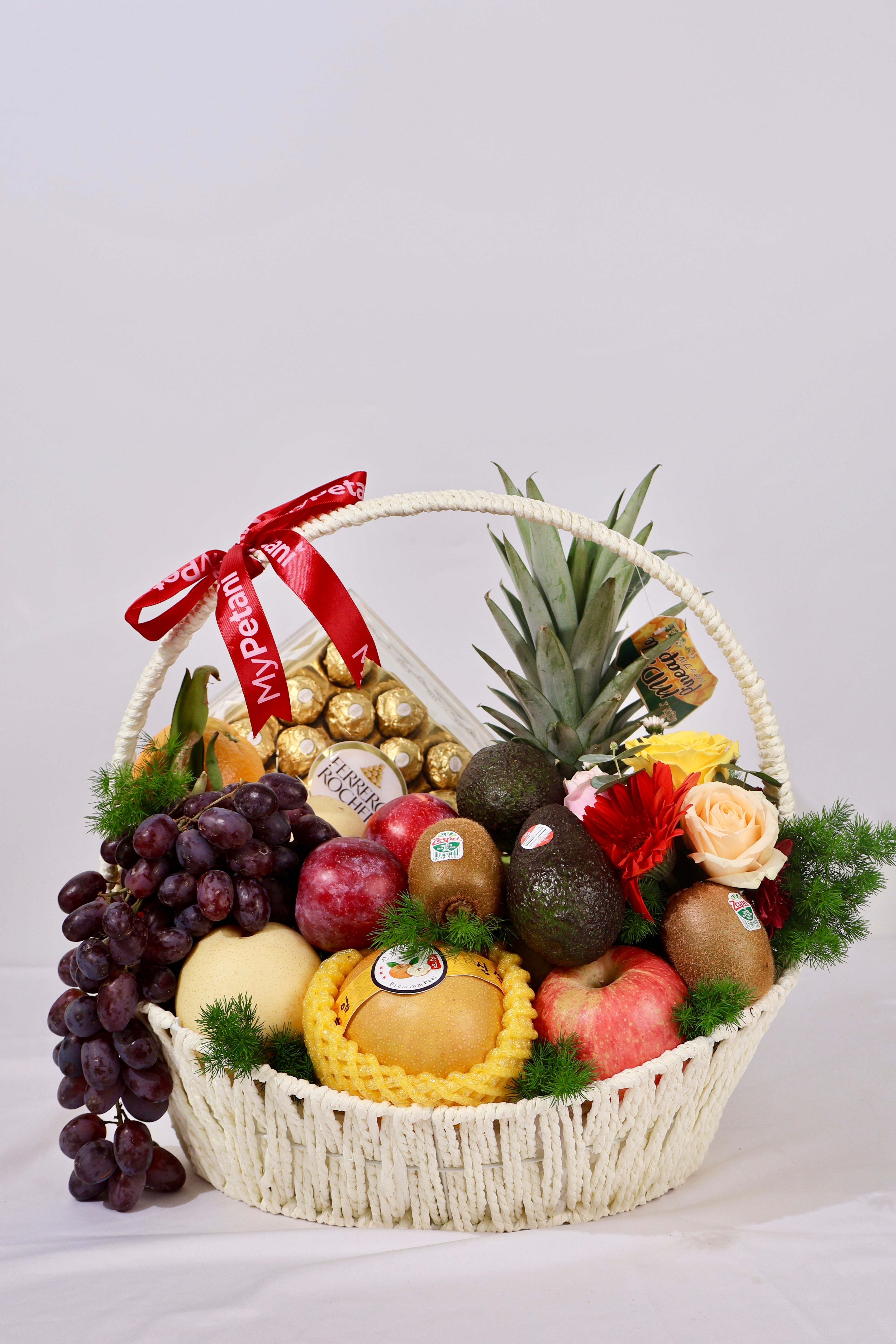 Dazzling Fruits & Flower Royale Basket