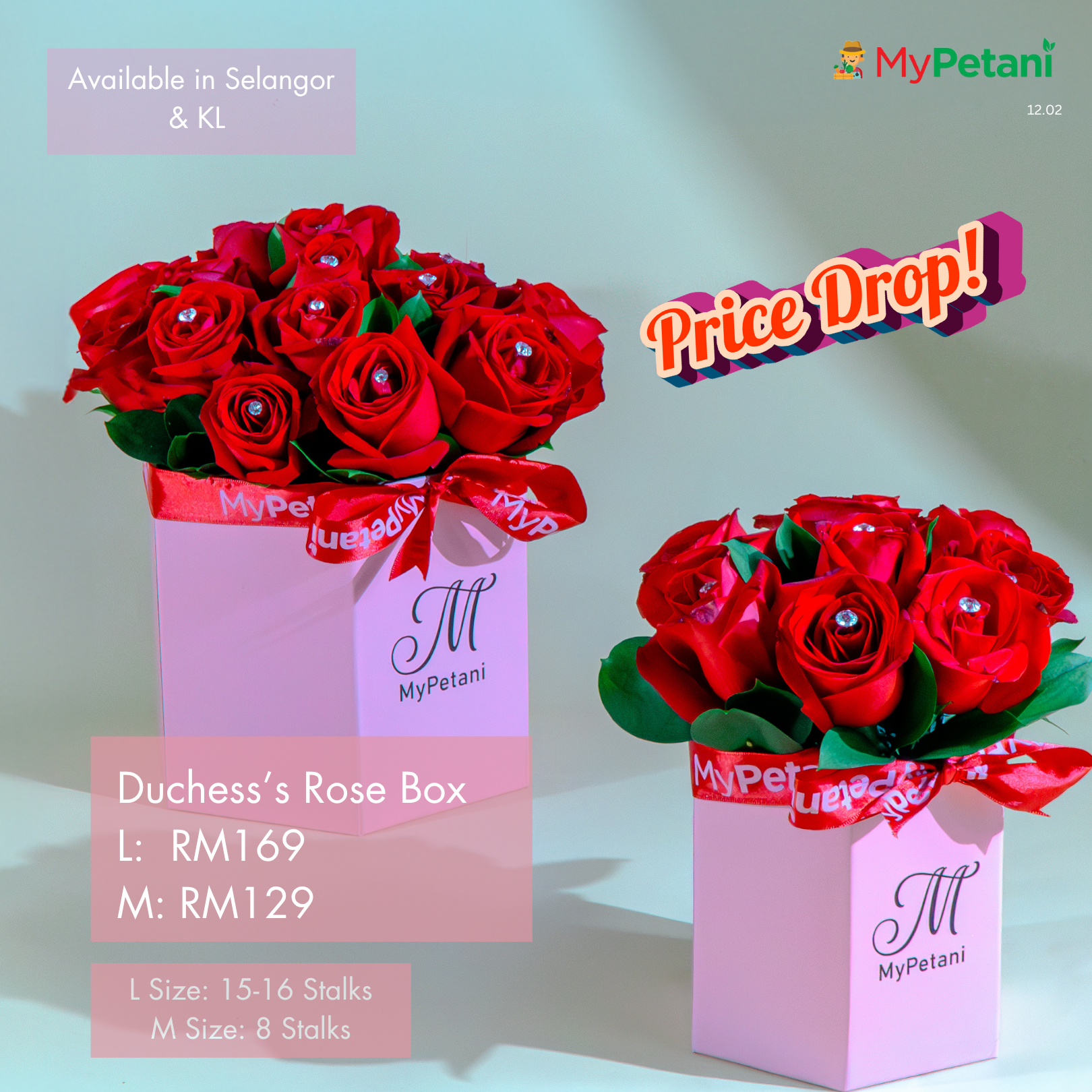 Duchess Rose Flower Box [Available in KL & Selangor only]