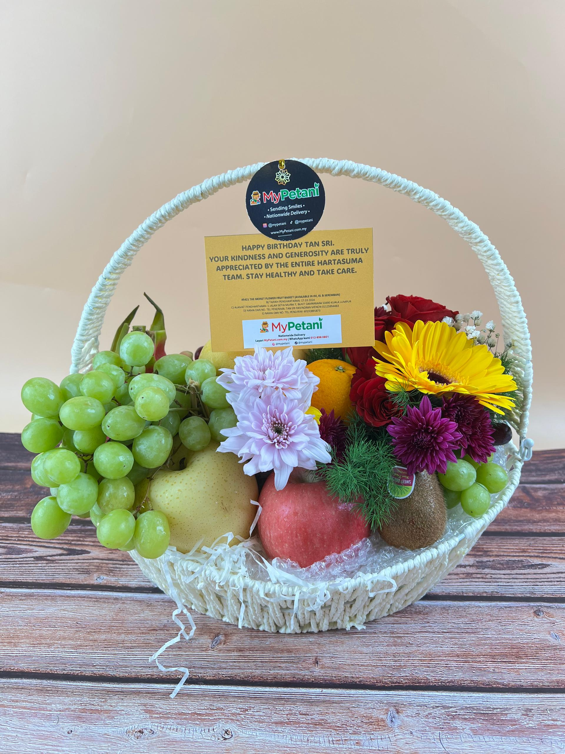 Monet Flower Fruit Basket (Available in KV, KL & Seremban)