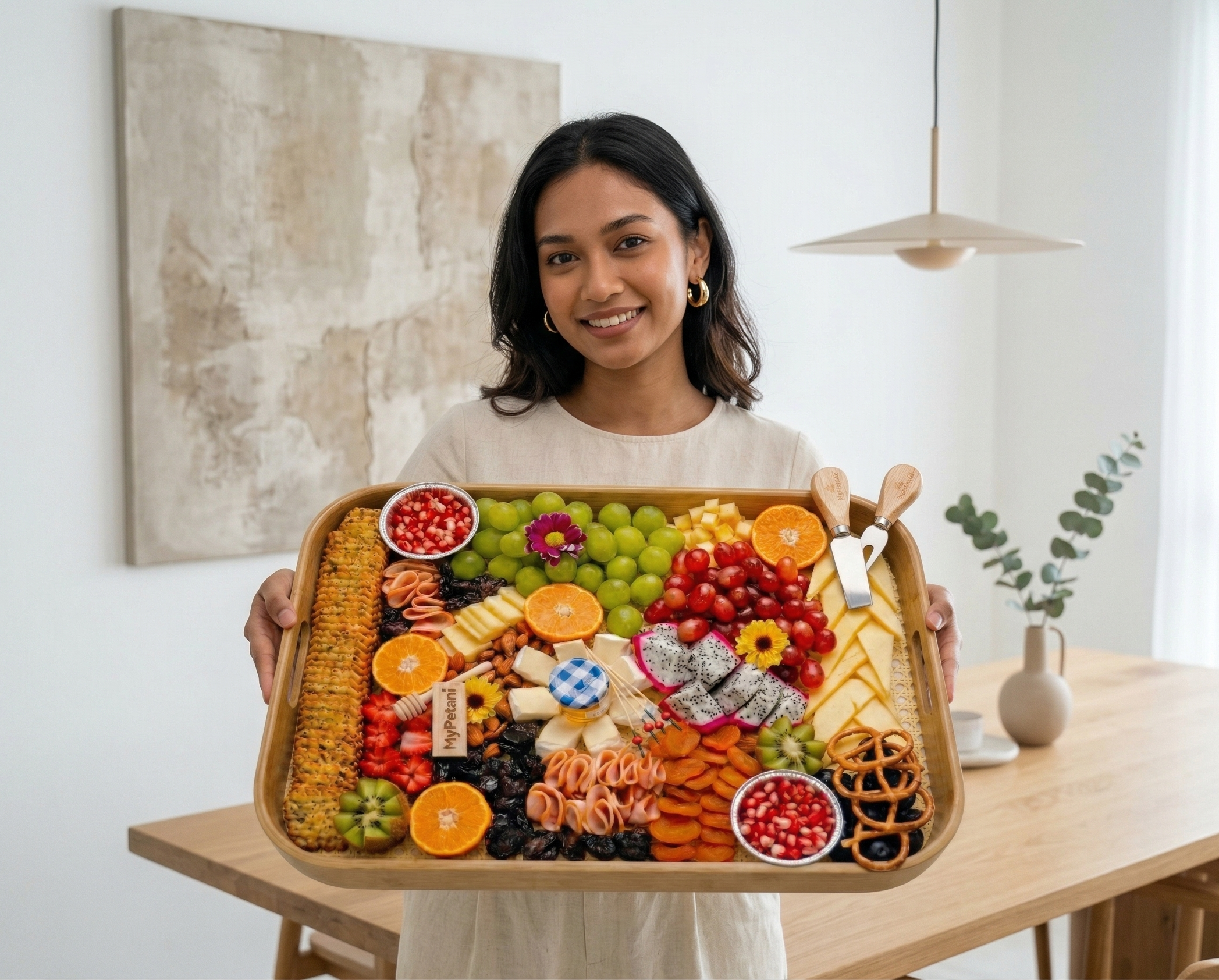 KL Tower Plateau Charcuterie Grazing Cheese Board