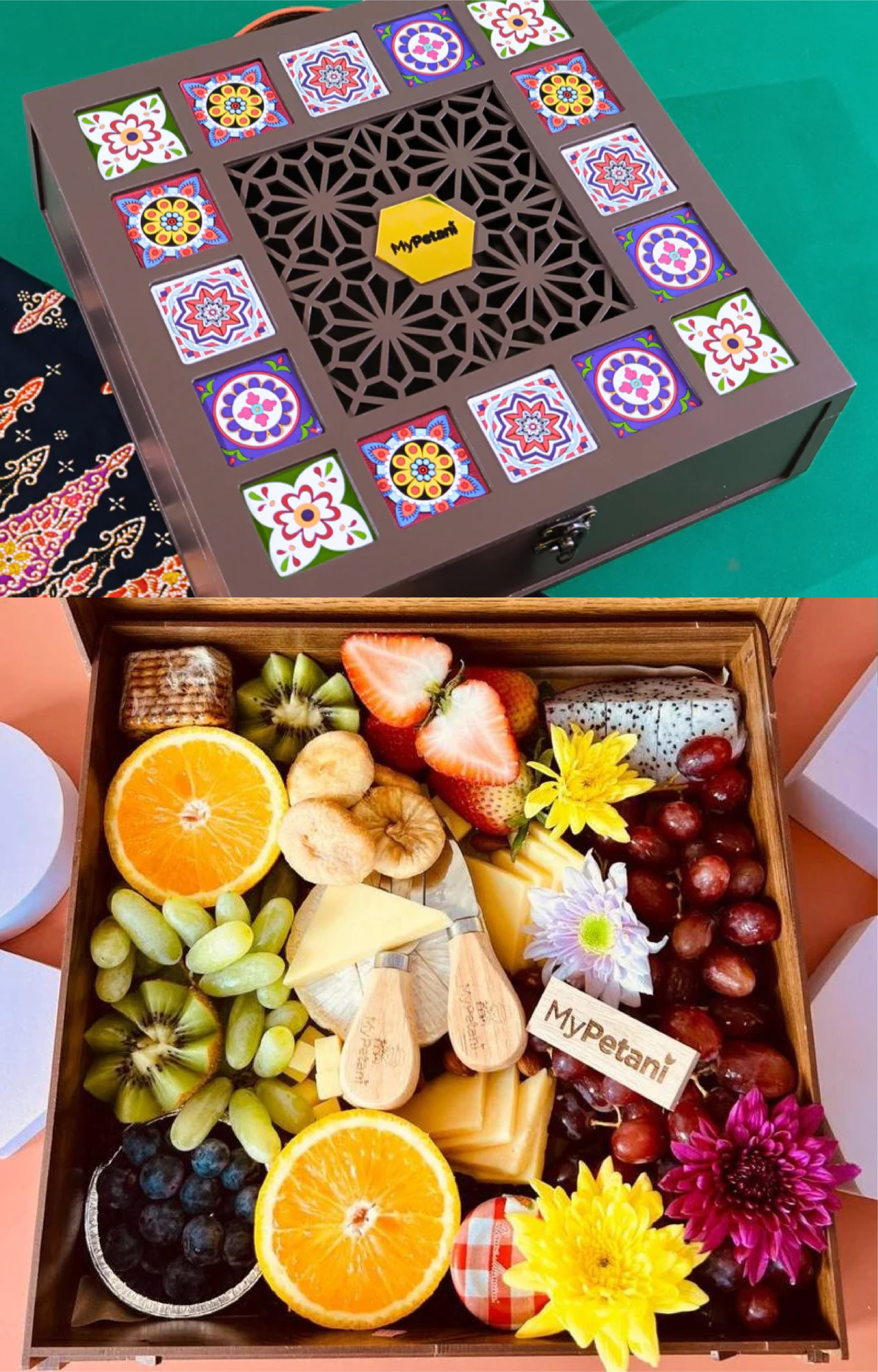 Jasmine Super Cheese Fruits Box (With Unique Carved Wooden Box)