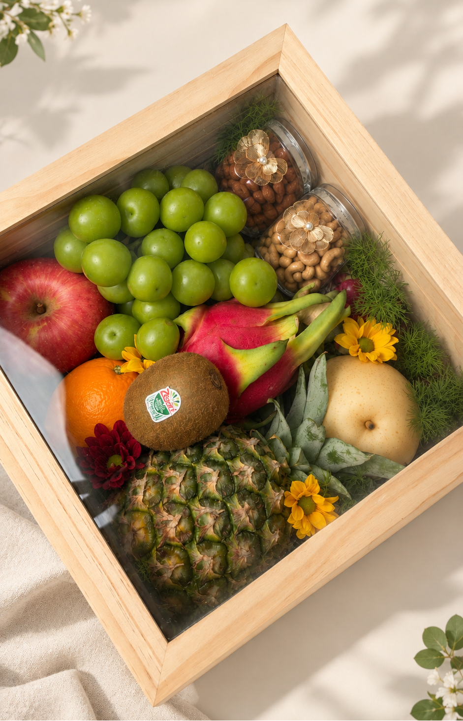 Isabella Fruits & Nuts Wooden Gift Box