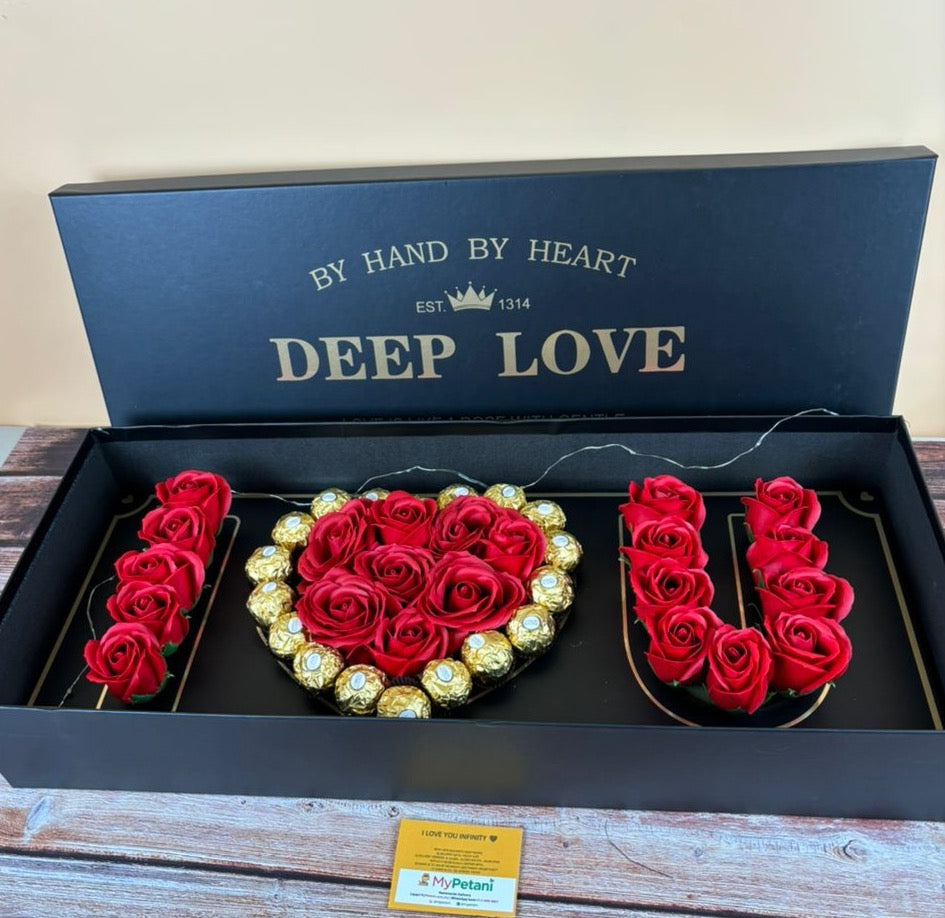 Deep Love Box(With Soap Roses) - Available in Klang Valley