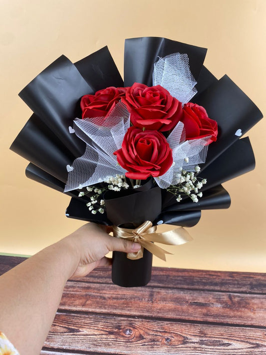 Soap Red Roses Bouquet (4 stalk)