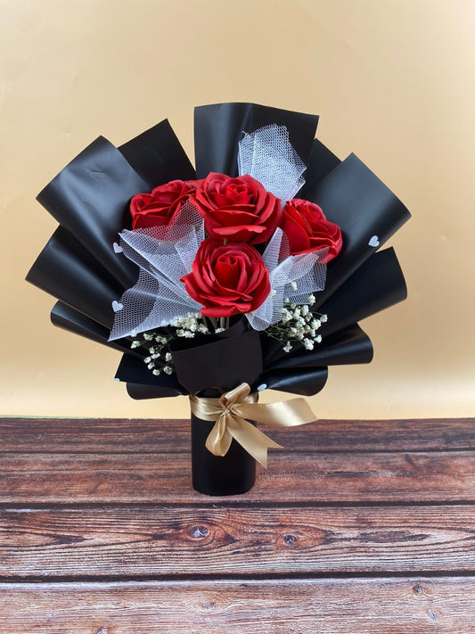 Soap Red Roses Bouquet (4 stalk)