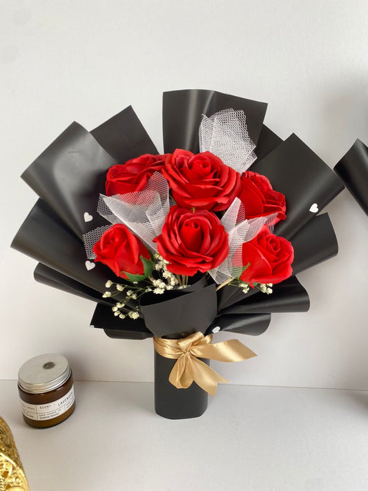 Soap Red Roses Bouquet (6 stalk)