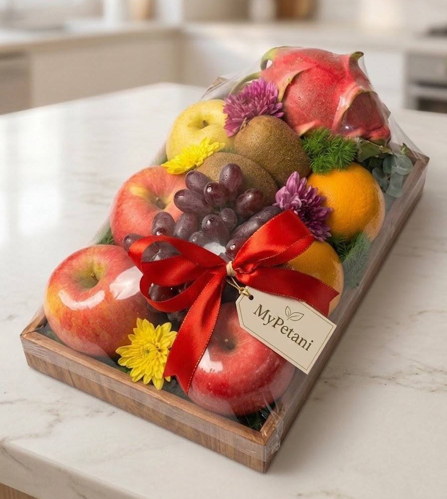 Amadeus Fruits & Flowers Basket (Available in KL, Selangor, Seremban only)