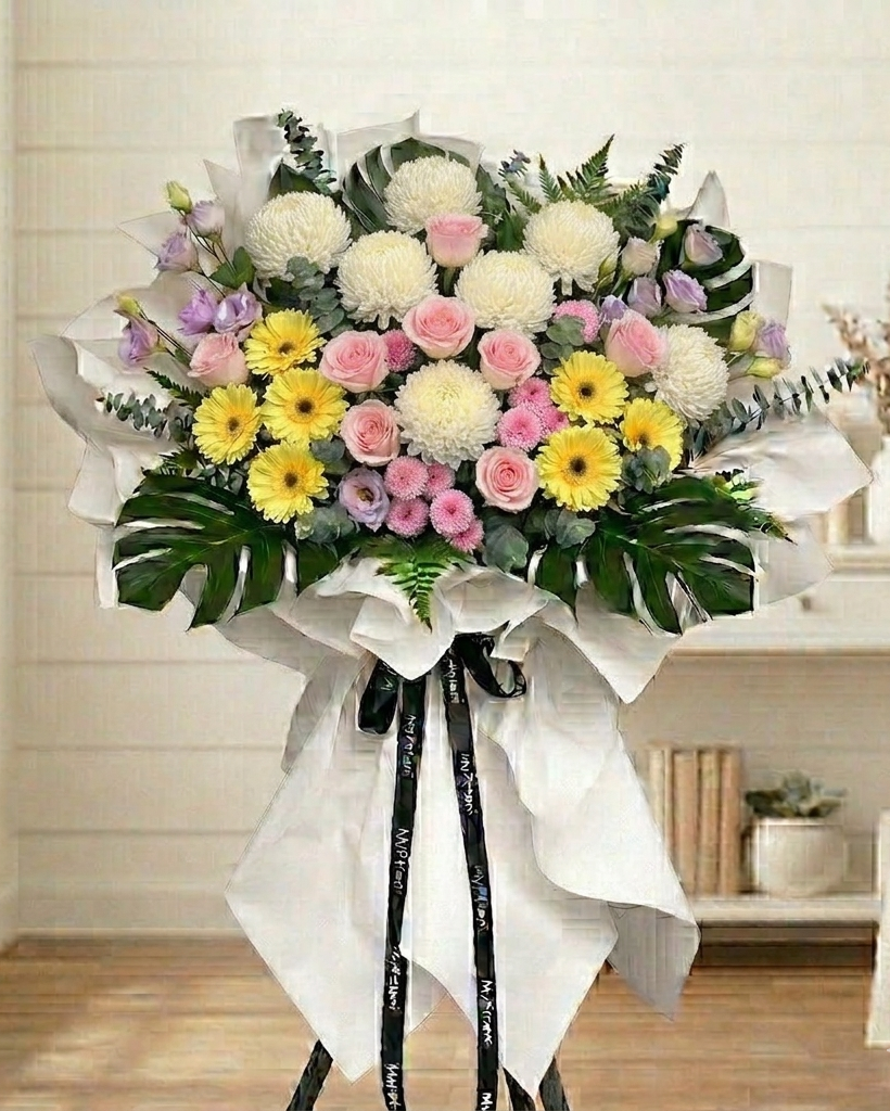 FS025 Eternal Condolences Flower Stand (Available in KL & Selangor Only)