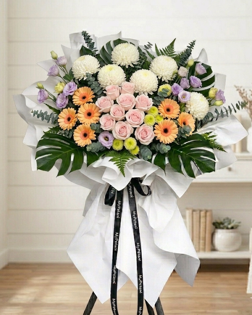 FS018 Eternal Condolences Flower Stand (Available in KL & Selangor Only)