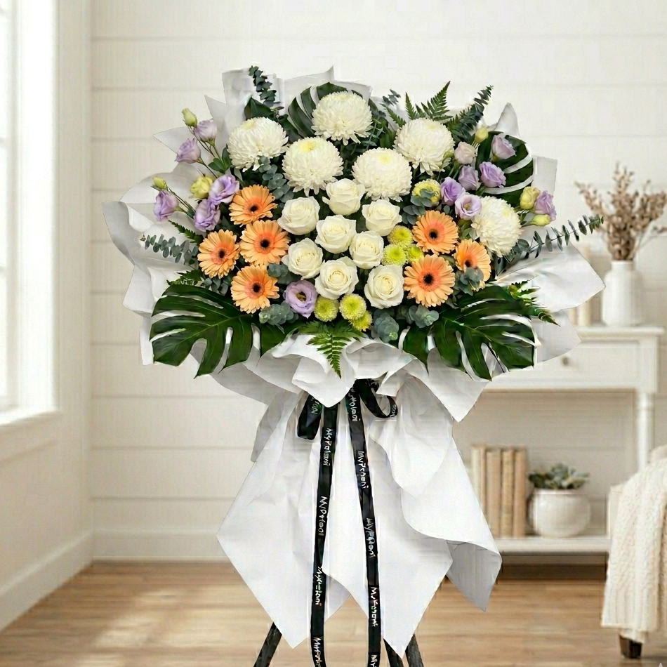 FS019 Eternal Condolences Flower Stand (Available in KL & Selangor Only)
