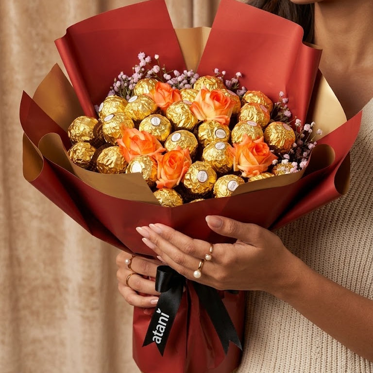 Golden Belle Ferrero Bouquet