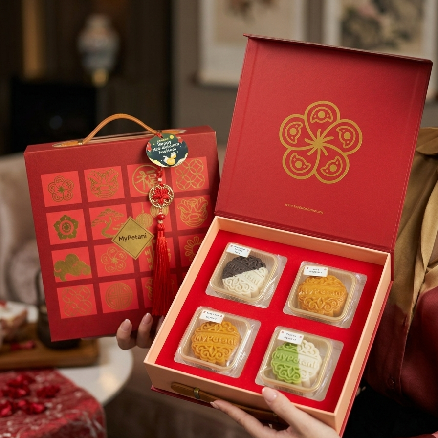 CNY Box with 4-pcs Mooncakes