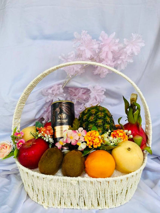 Deluxe VVIP Fruit Basket with Whittard Luxury Hot Chocolate (Available in Klang Valley)
