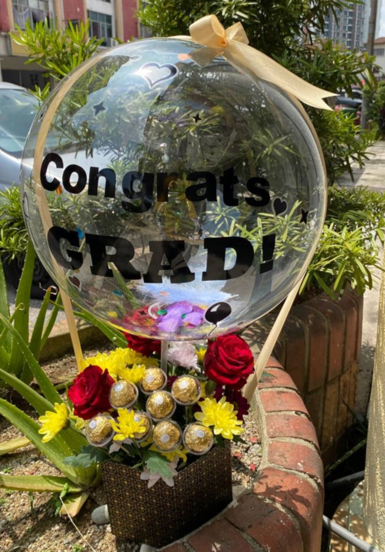 Congrats Graduation Bobo Ferrero Flower Vase