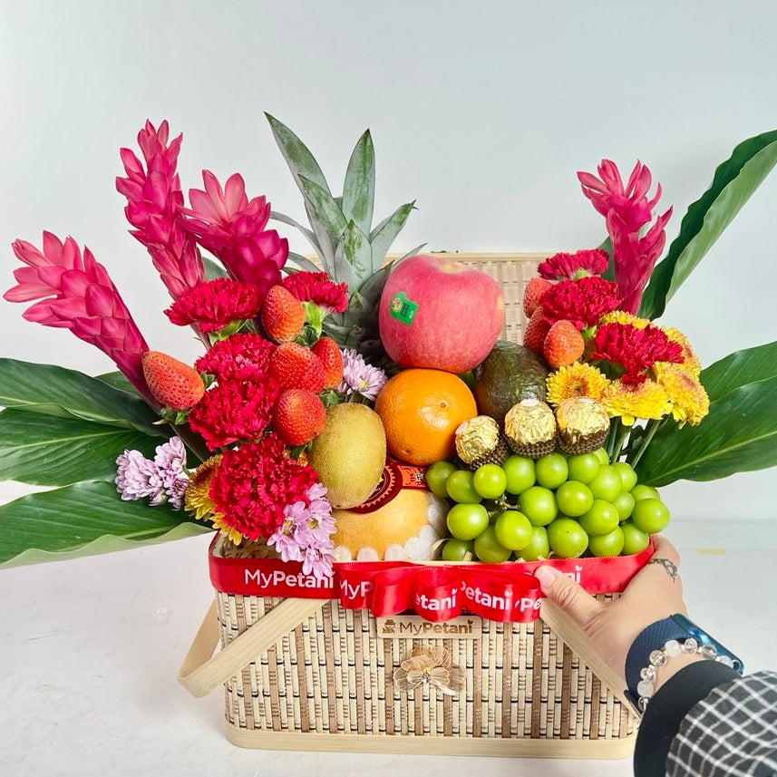 Maharaja Fresh Fruits & Flower Basket (Available in KL & Selangor only)