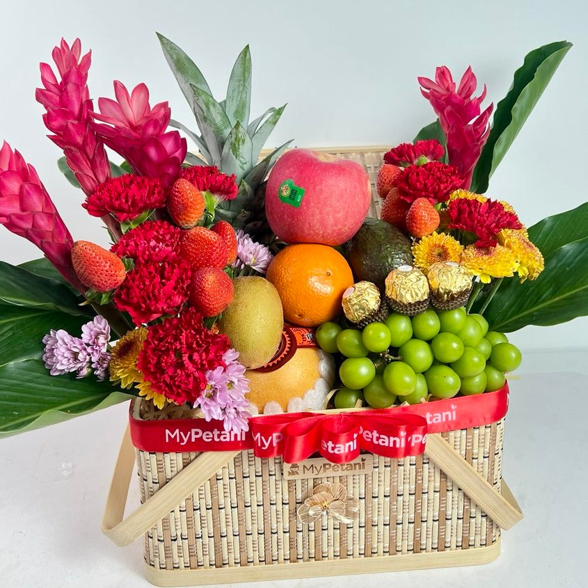 Maharaja Fresh Fruits & Flower Basket (Available in KL & Selangor only)