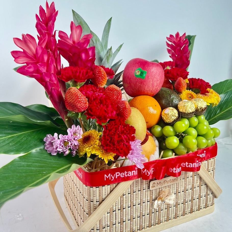 Maharaja Fresh Fruits & Flower Basket (Available in KL & Selangor only)
