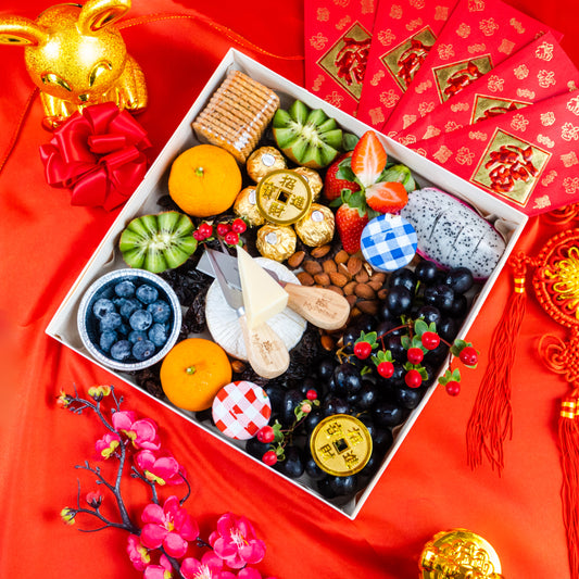 CNY 2024: Gold Cheese Fruit Platter