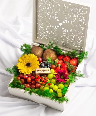 Happiness Solid Wooden Box (With Kiwis)