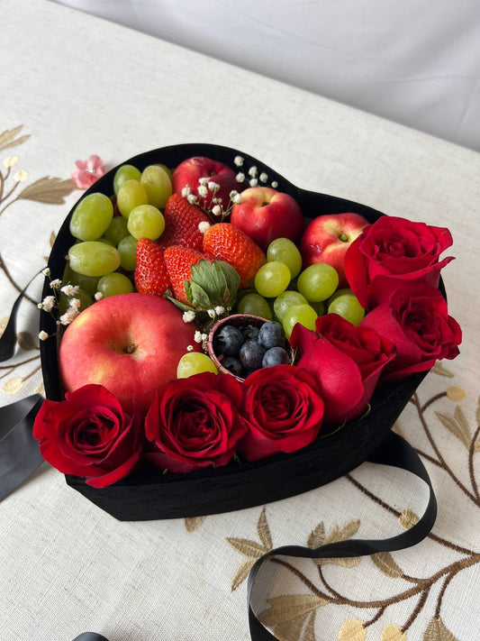 Love Bomb Fruit Box (With Soap Roses)